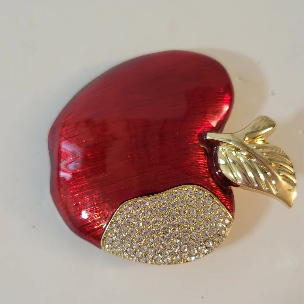 Anne Klein red enameled